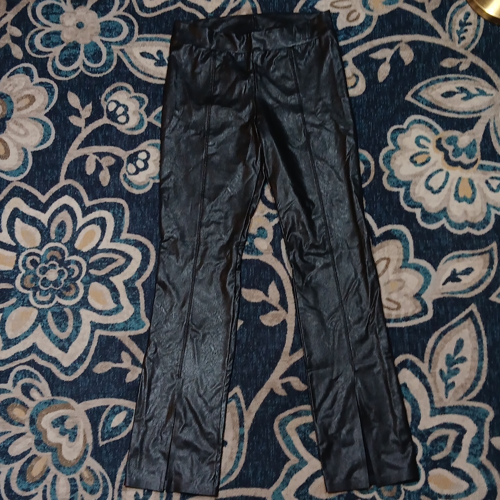 Commando Faux Leather Split Front Black Pants Wom… - image 8